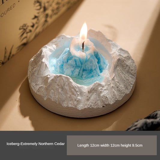Volcano and iceberg handmade scented candles, indoor aroma decorations, Christmas gifts