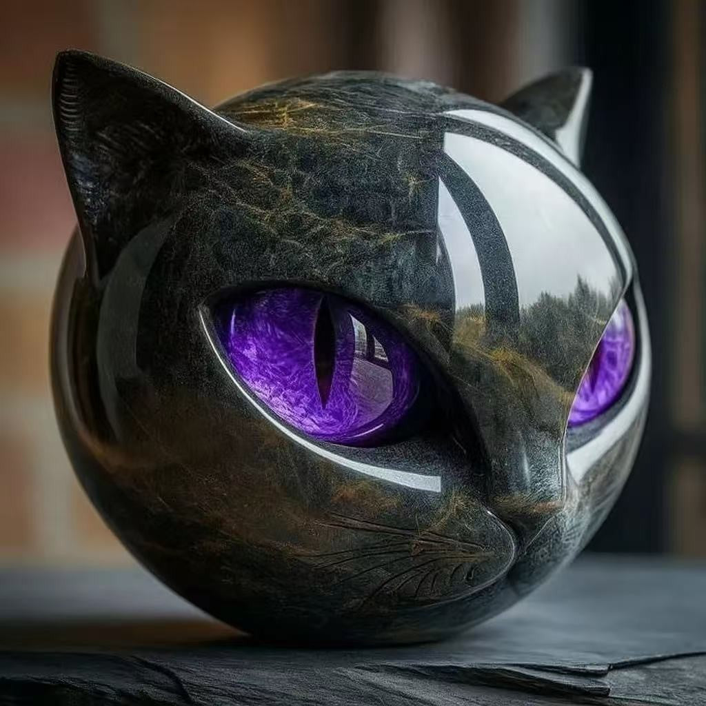 Cat-shaped Resin Ornament