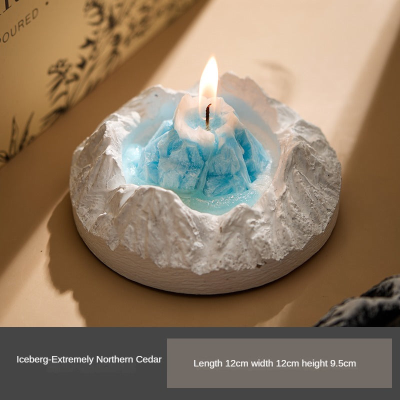 Volcano and iceberg handmade scented candles, indoor aroma decorations, Christmas gifts
