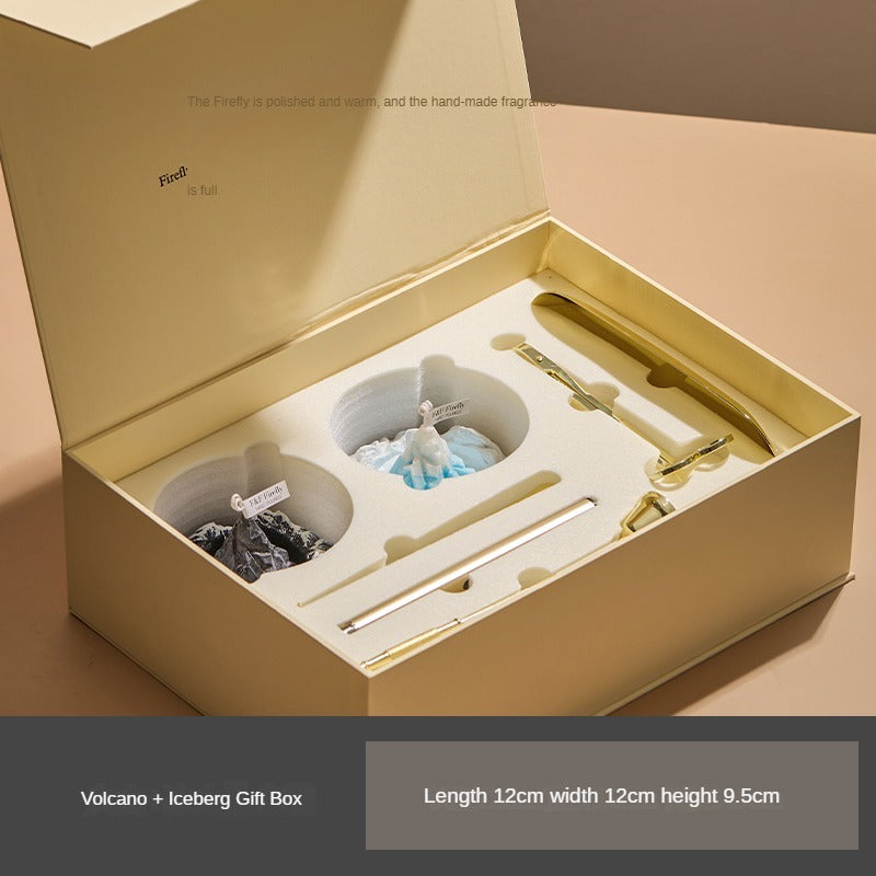 Volcano and iceberg handmade scented candles, indoor aroma decorations, Christmas gifts