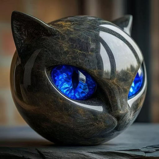 Cat-shaped Resin Ornament