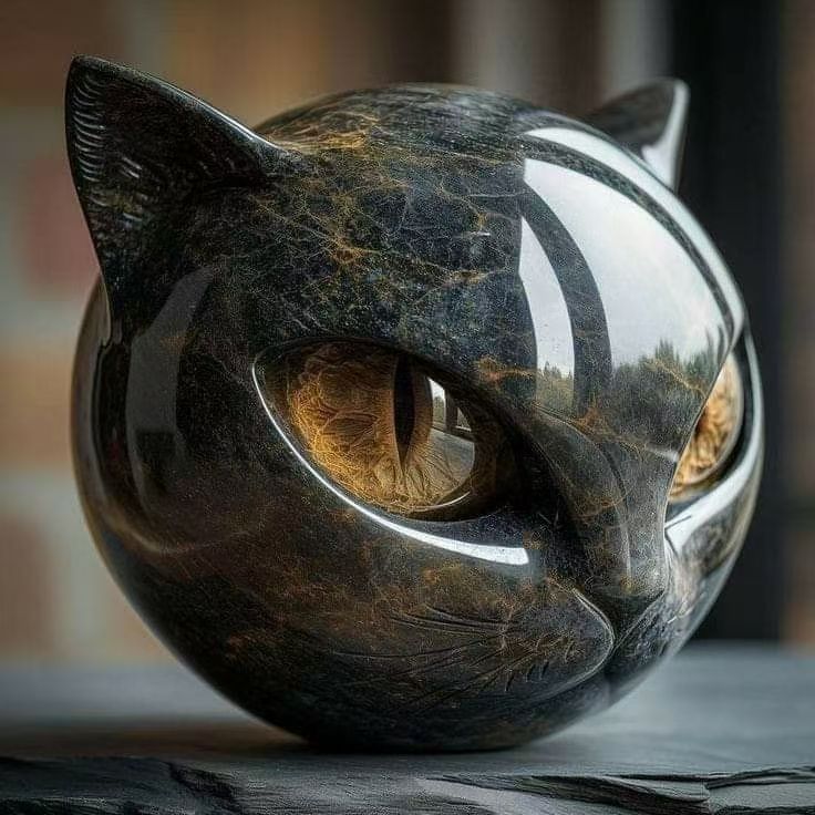 Cat-shaped Resin Ornament