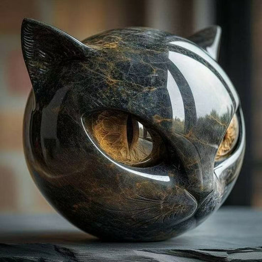 Cat-shaped Resin Ornament