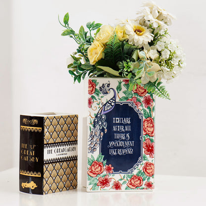 Ceramic Book-Shaped Vase