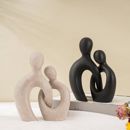 Ceramic Couple Sculptures For Home Decor