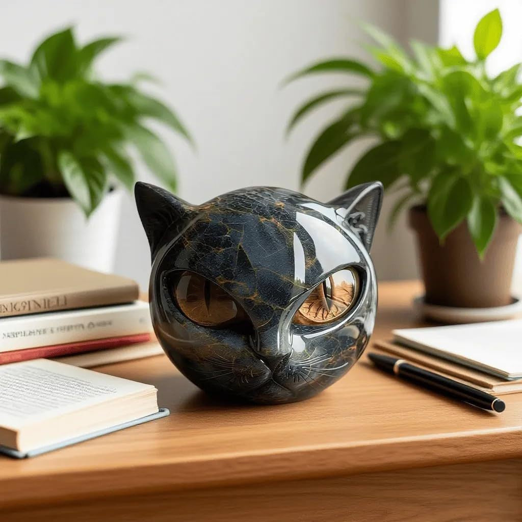 Cat-shaped Resin Ornament