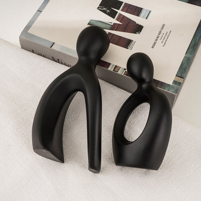 Ceramic Couple Sculptures For Home Decor