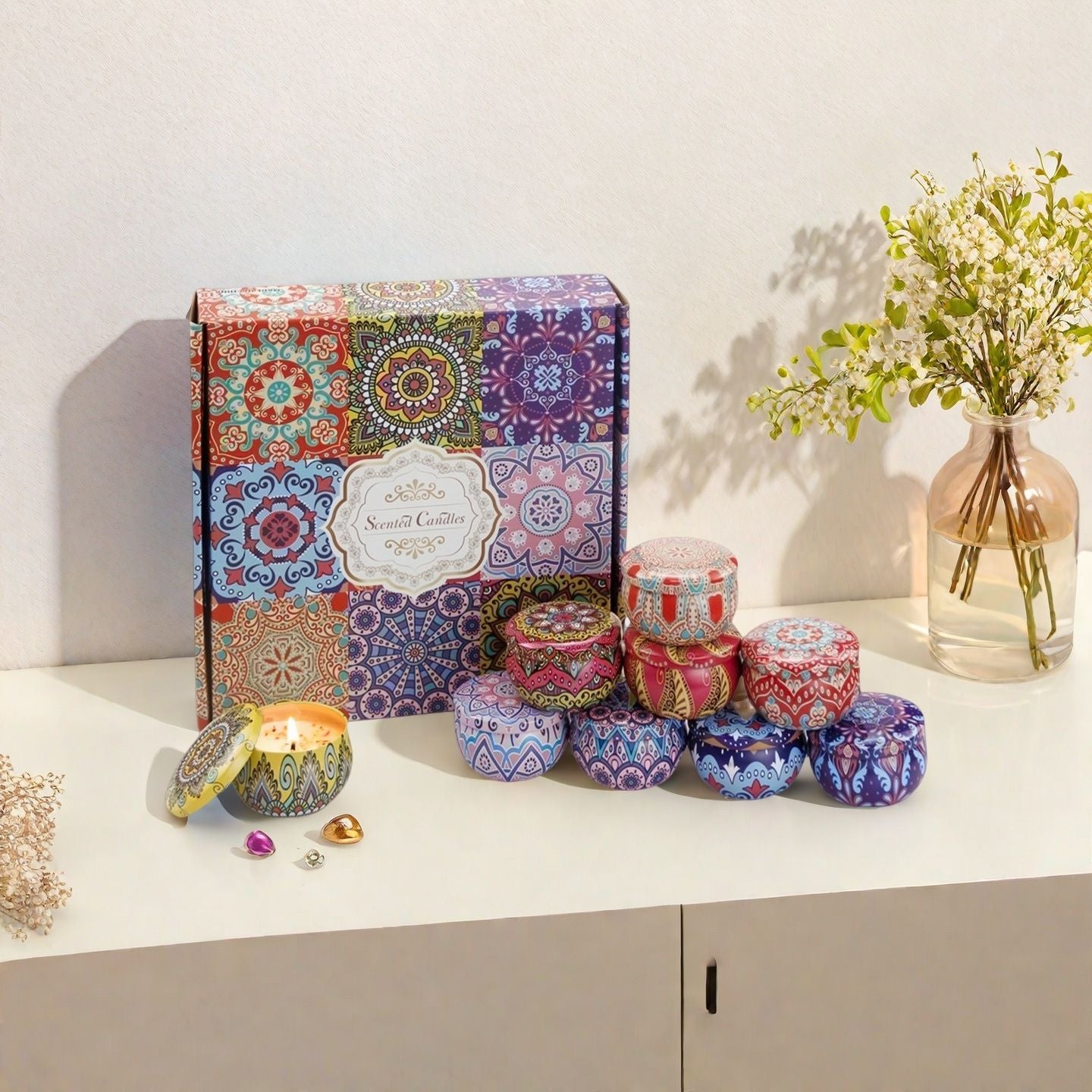 Soy Wax Candles for Home Scented, Aromatherapy Candles Gift for Parties, Relaxing