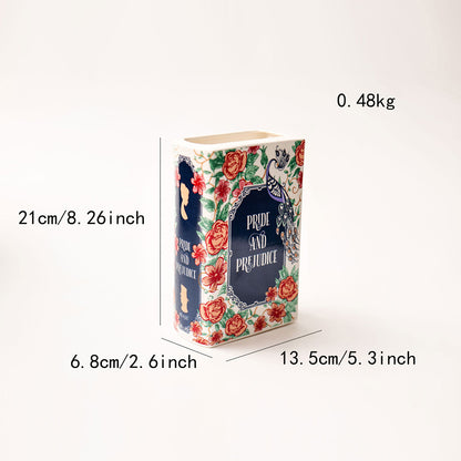 Ceramic Book-Shaped Vase